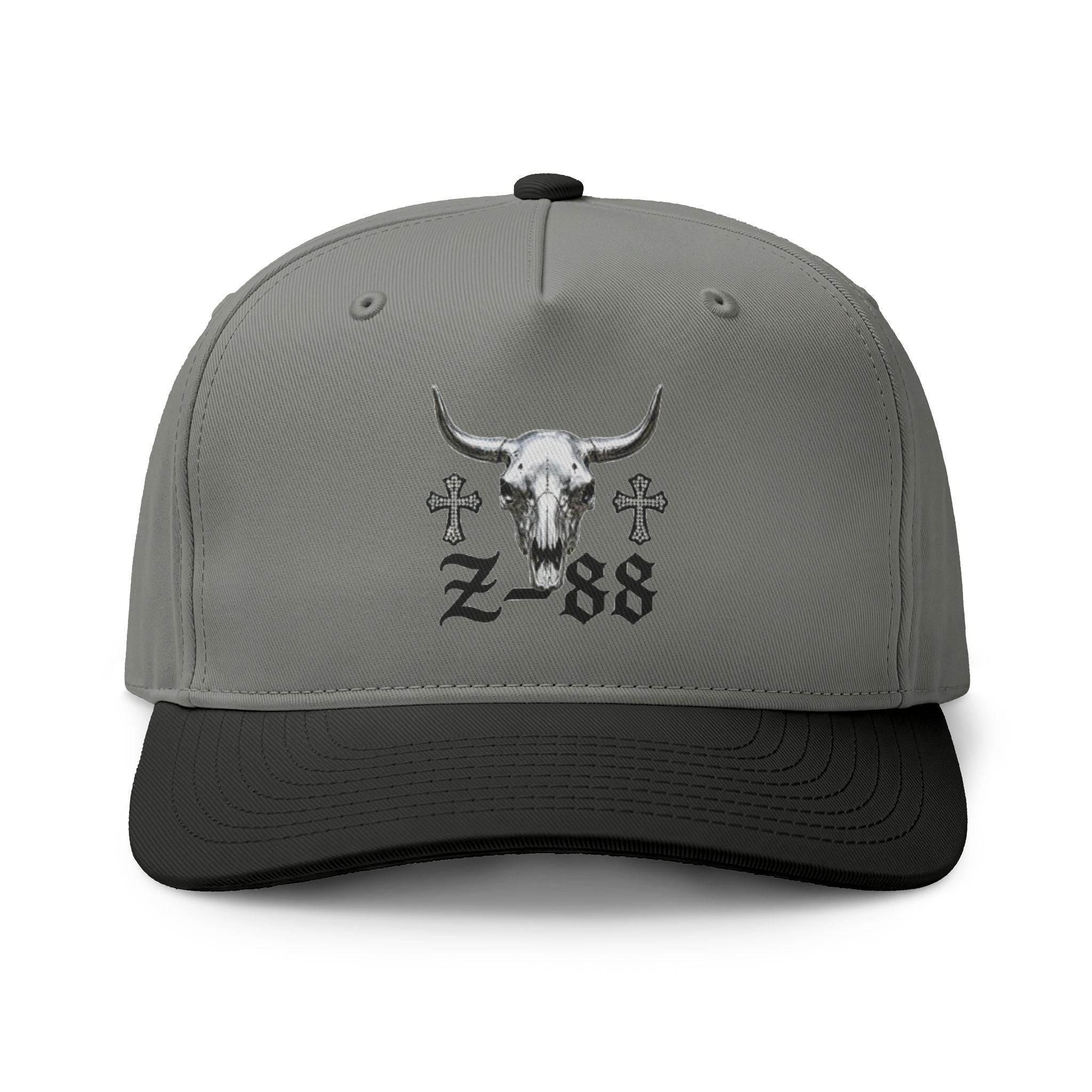 Cow Skull Z-88 Two-Tone Cap — Western Ranch Trucker Hat