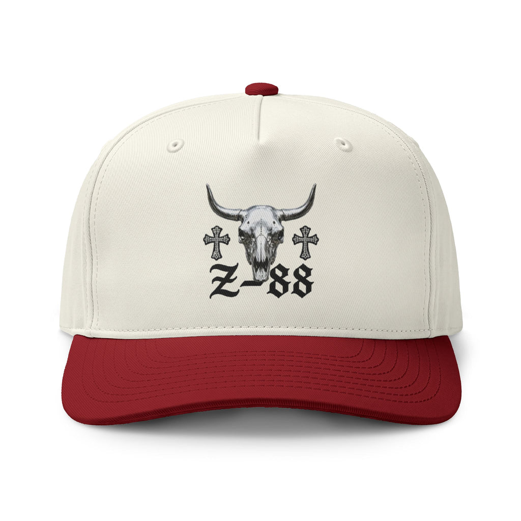 Cow Skull Z-88 Two-Tone Cap — Western Ranch Trucker Hat