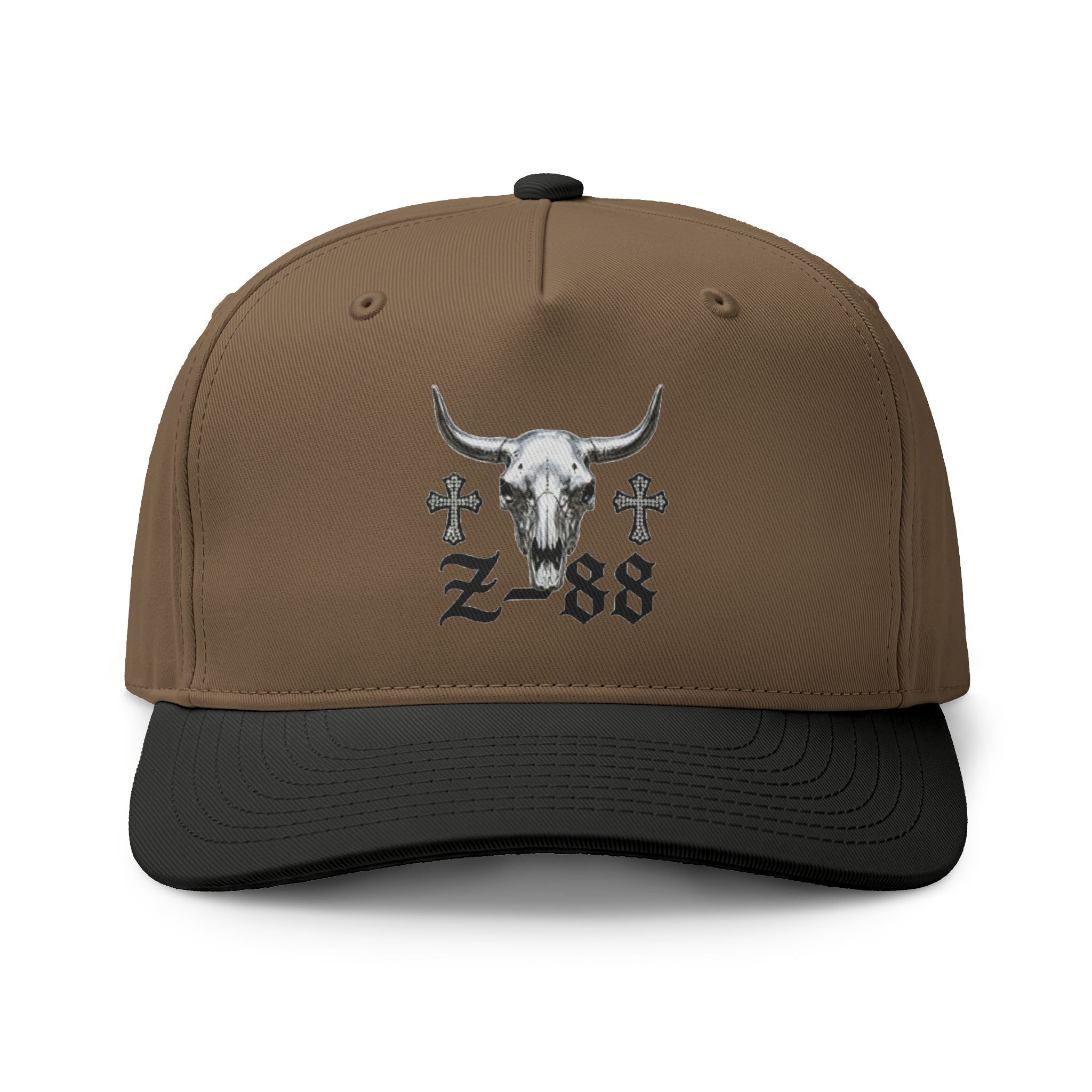 Cow Skull Z-88 Two-Tone Cap — Western Ranch Trucker Hat