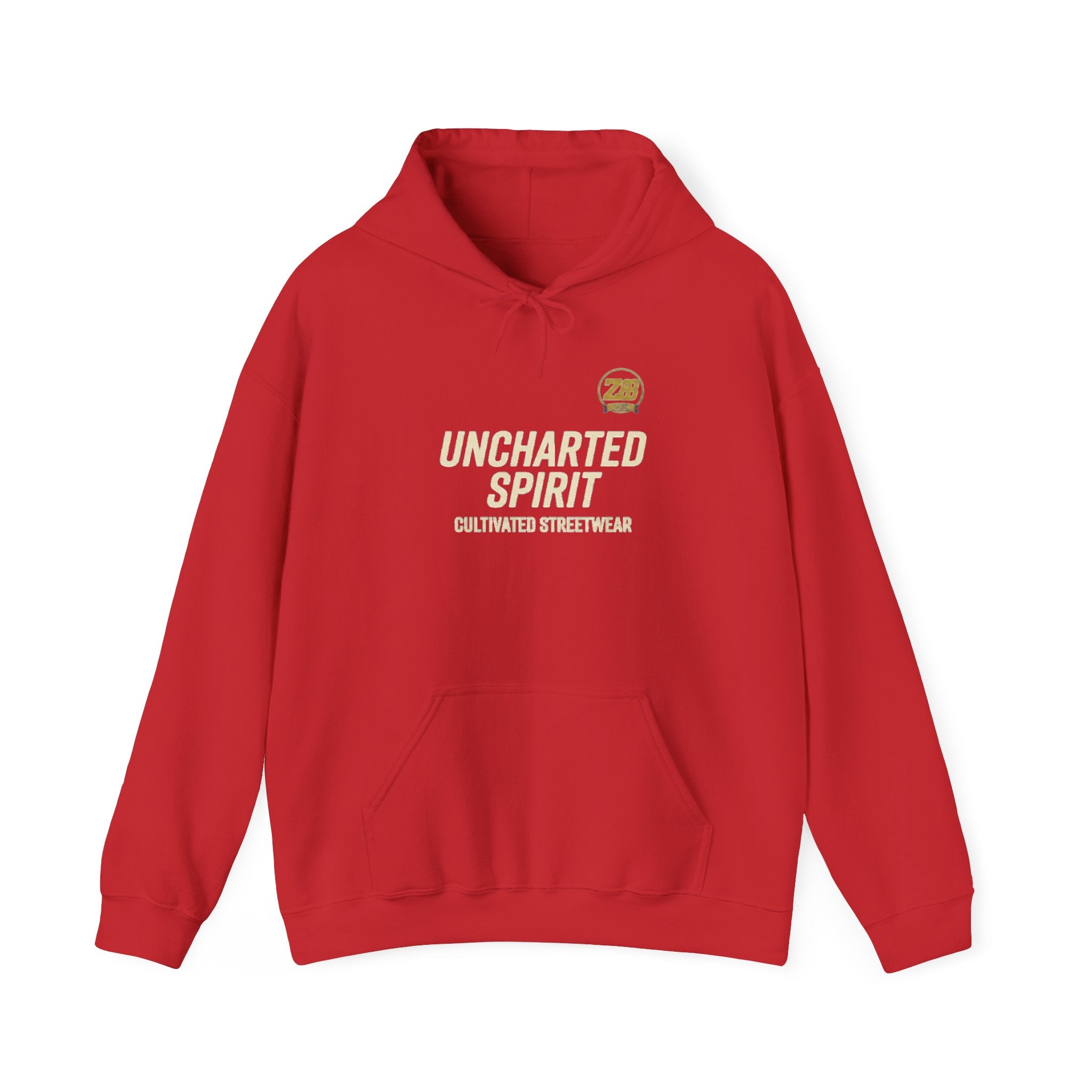 Uncharted Spirit Hoodie – Adventure Vibes Pullover with 'Uncharted Spirit' Text