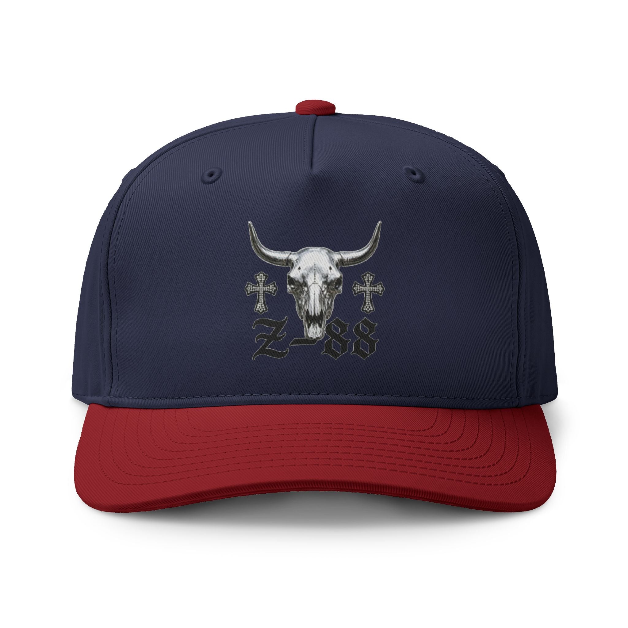 Cow Skull Z-88 Two-Tone Cap — Western Ranch Trucker Hat