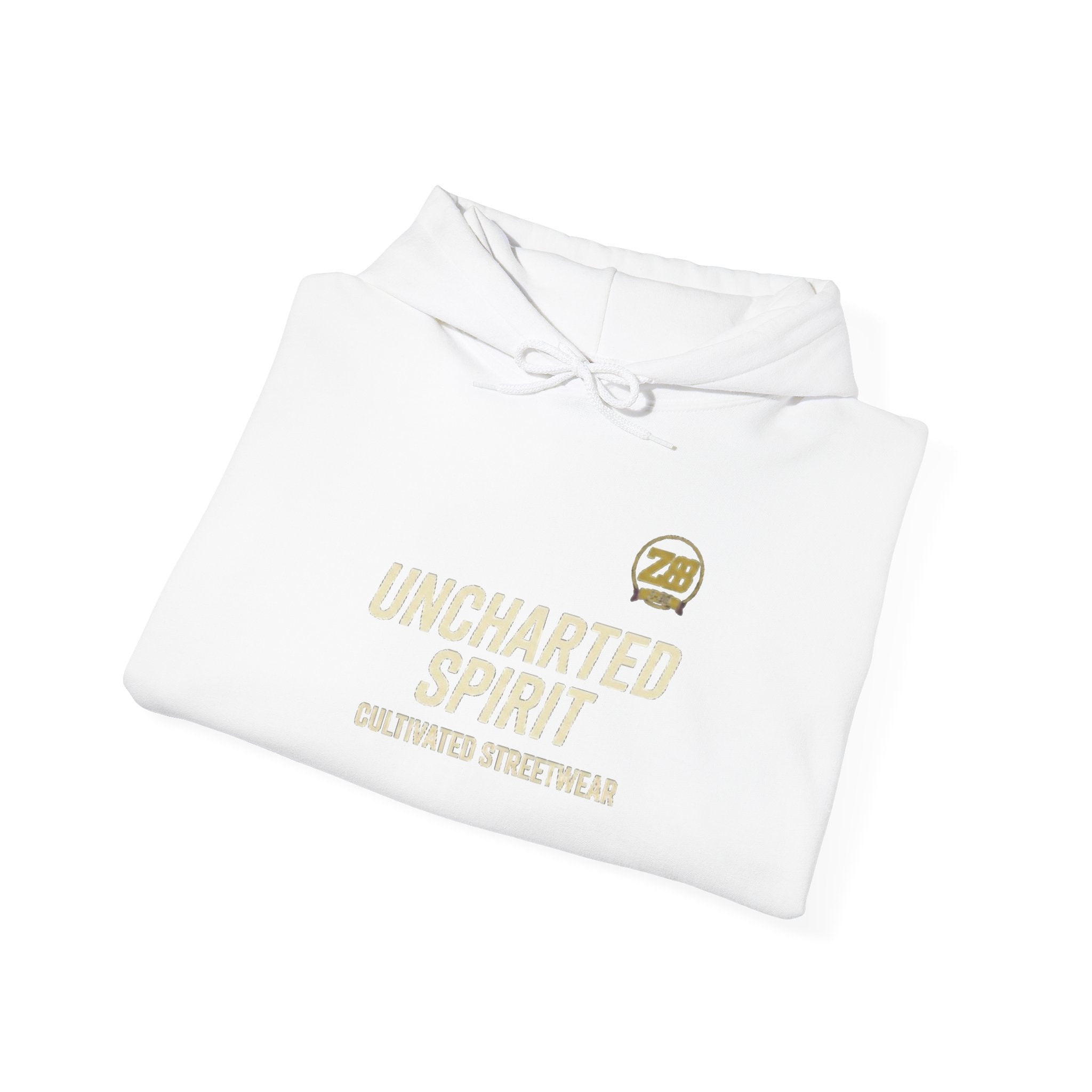 Uncharted Spirit Hoodie – Adventure Vibes Pullover with 'Uncharted Spirit' Text