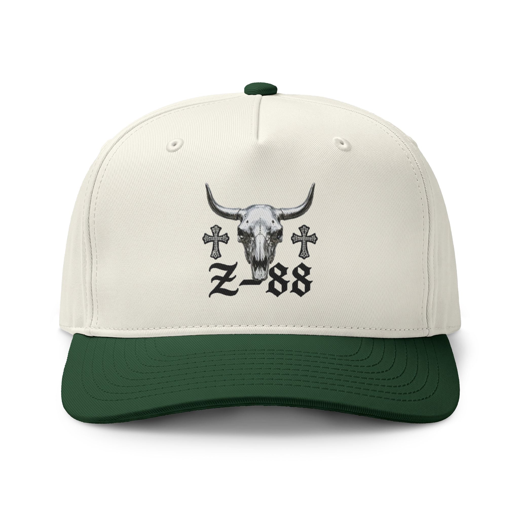 Cow Skull Z-88 Two-Tone Cap — Western Ranch Trucker Hat