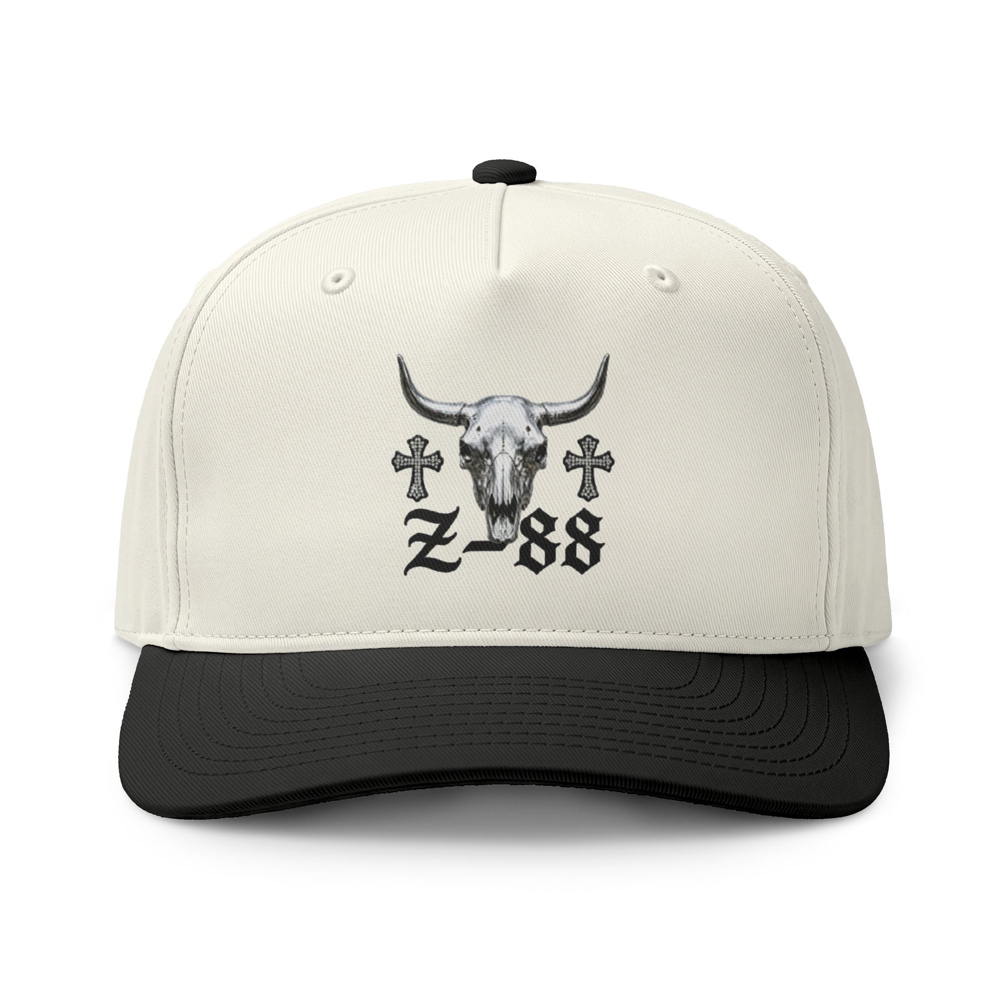 Cow Skull Z-88 Two-Tone Cap — Western Ranch Trucker Hat