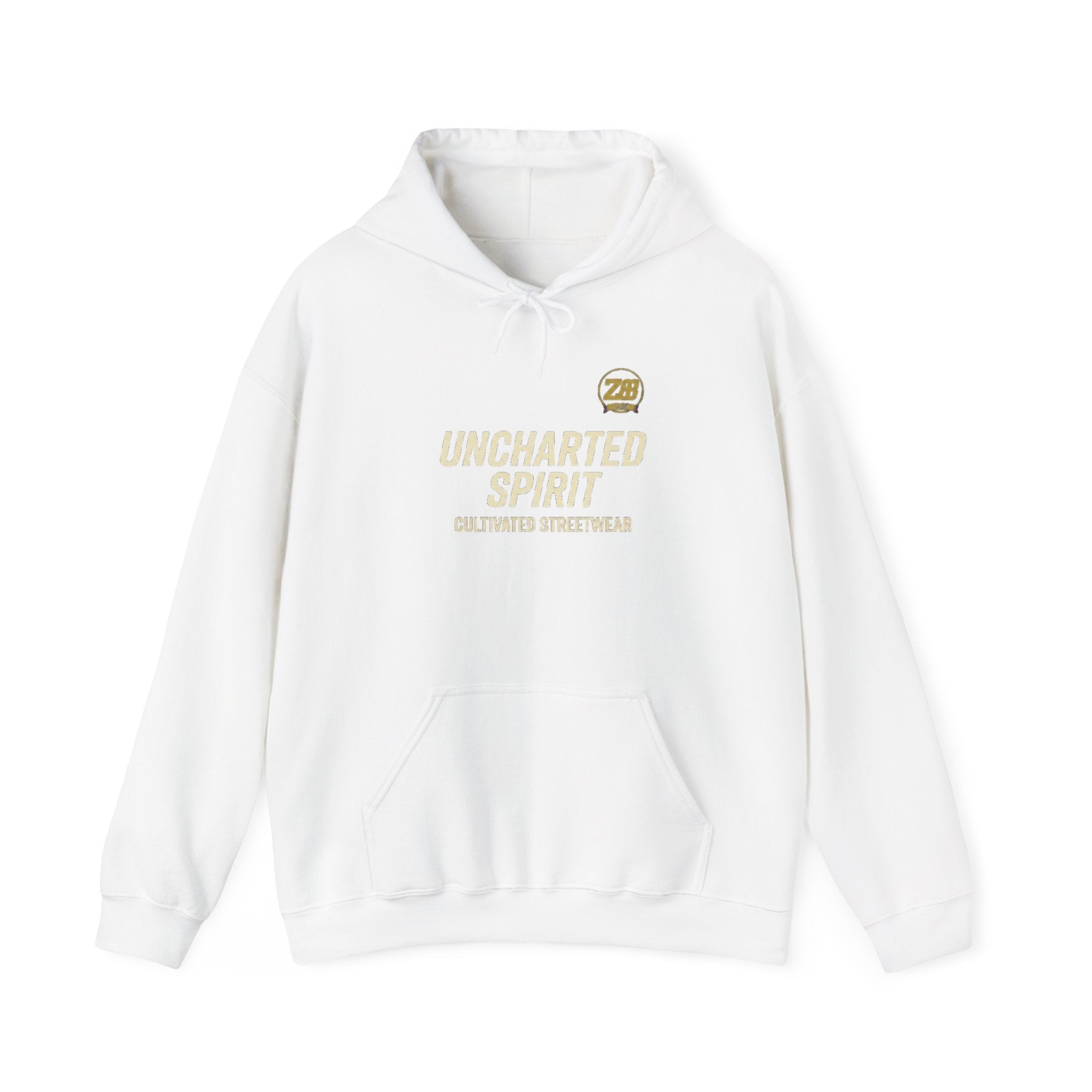 Uncharted Spirit Hoodie – Adventure Vibes Pullover with 'Uncharted Spirit' Text