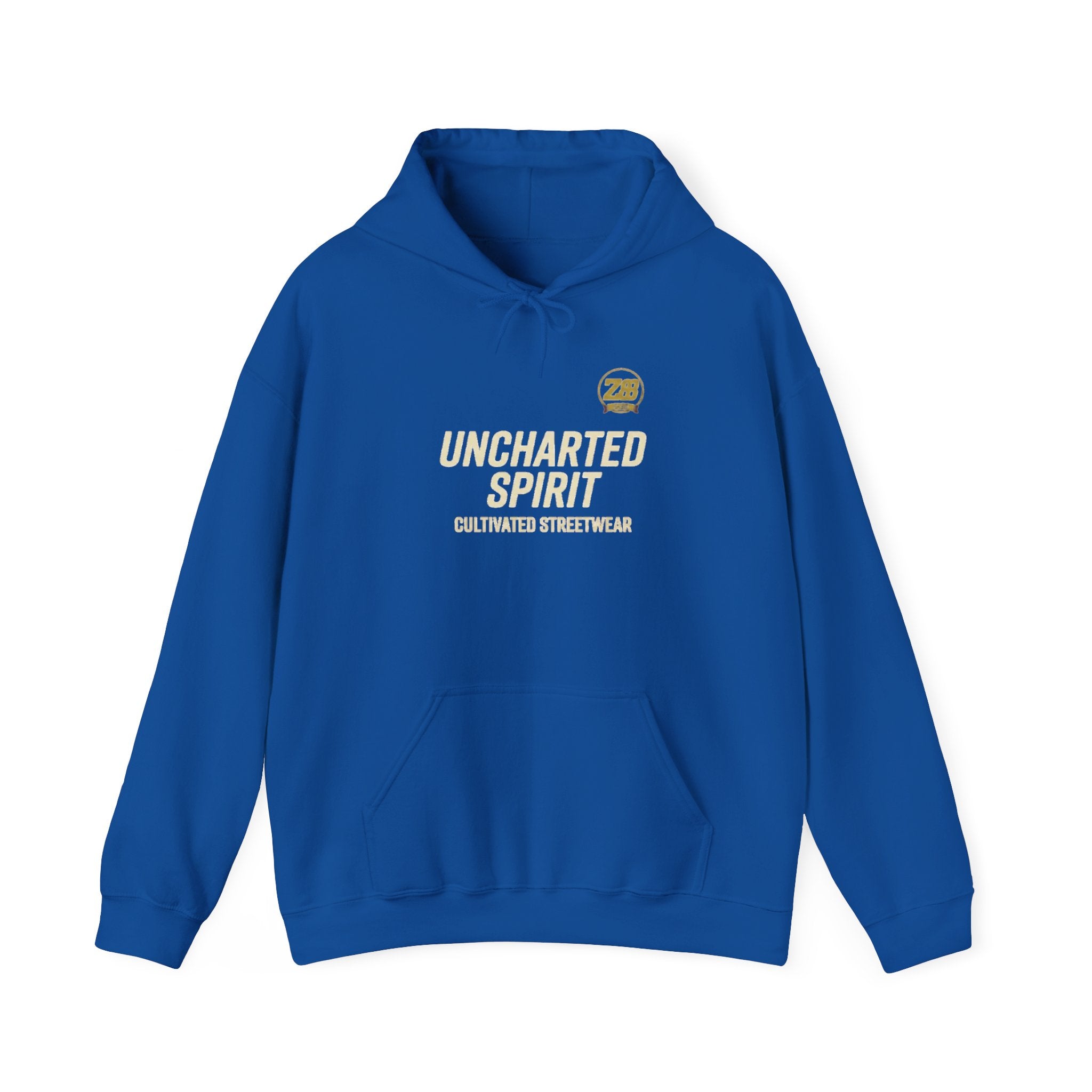 Uncharted Spirit Hoodie – Adventure Vibes Pullover with 'Uncharted Spirit' Text